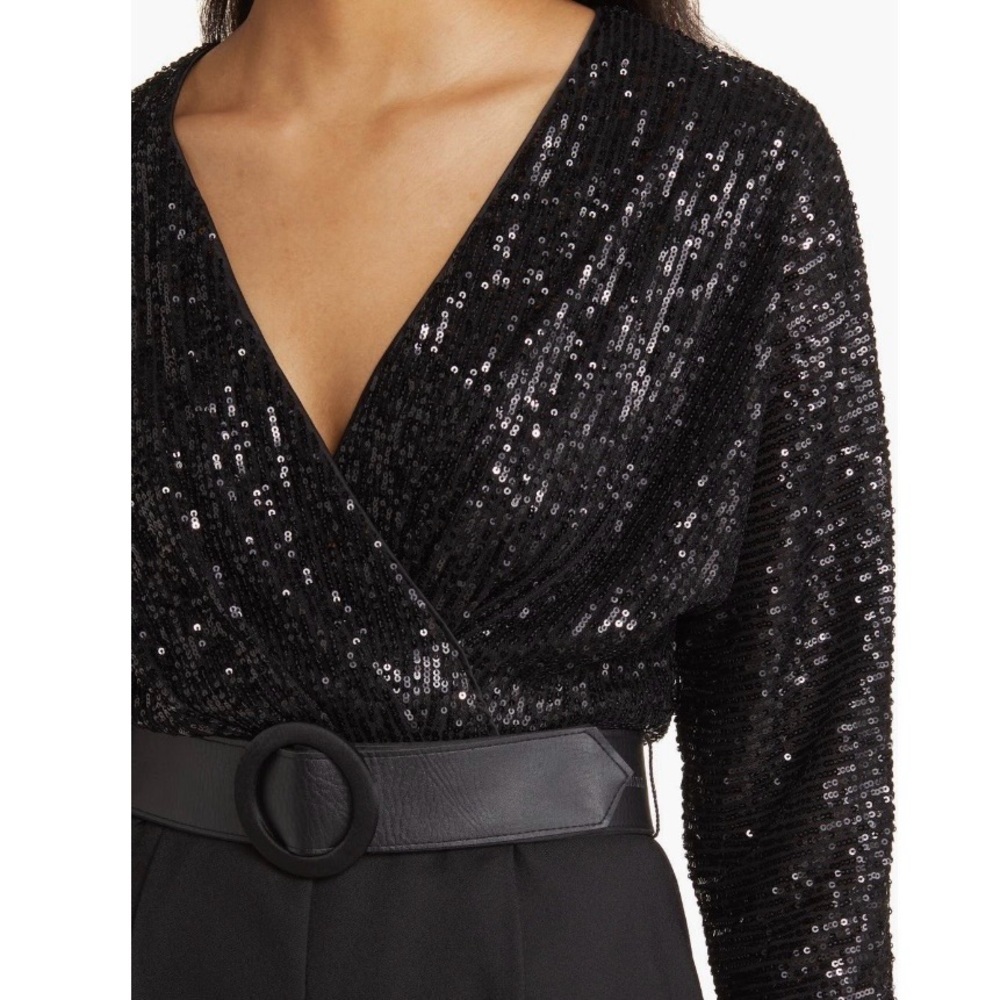 Eliza J Black Sequin Jumpsuit - Picture 4 of 10